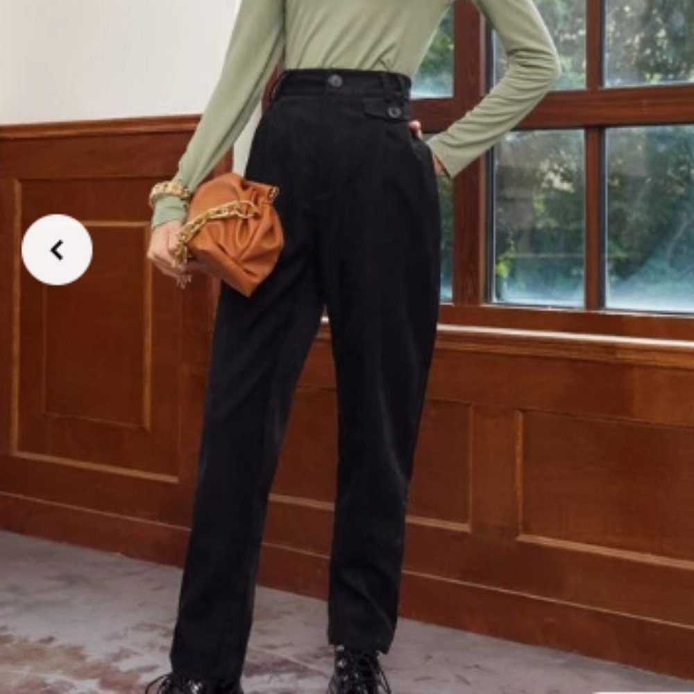 High Waist Pocket Side Pants